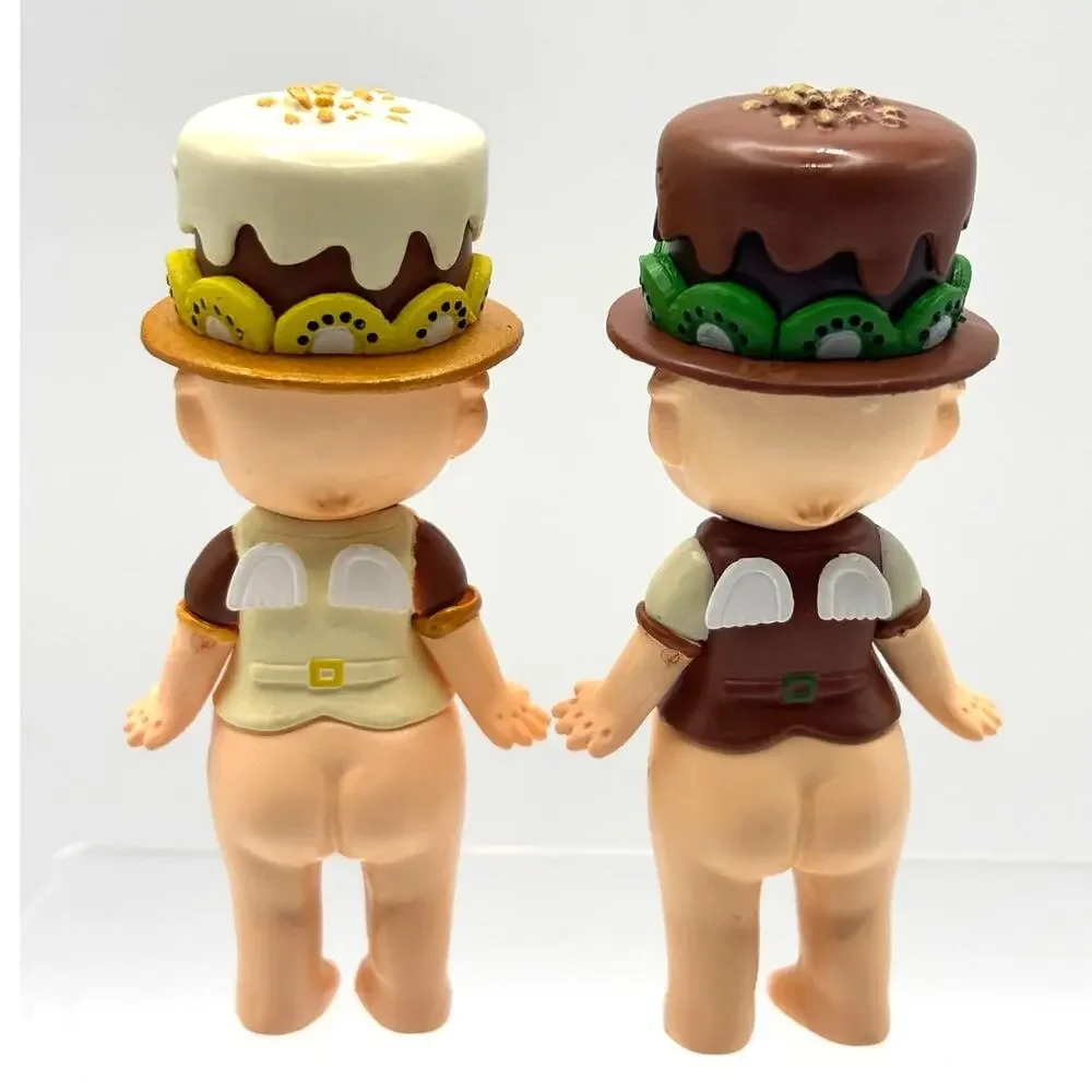 Set of 2 New Unbranded Kewpie/Angel Mini Figures, in Lemon & Kiwi Chocolate